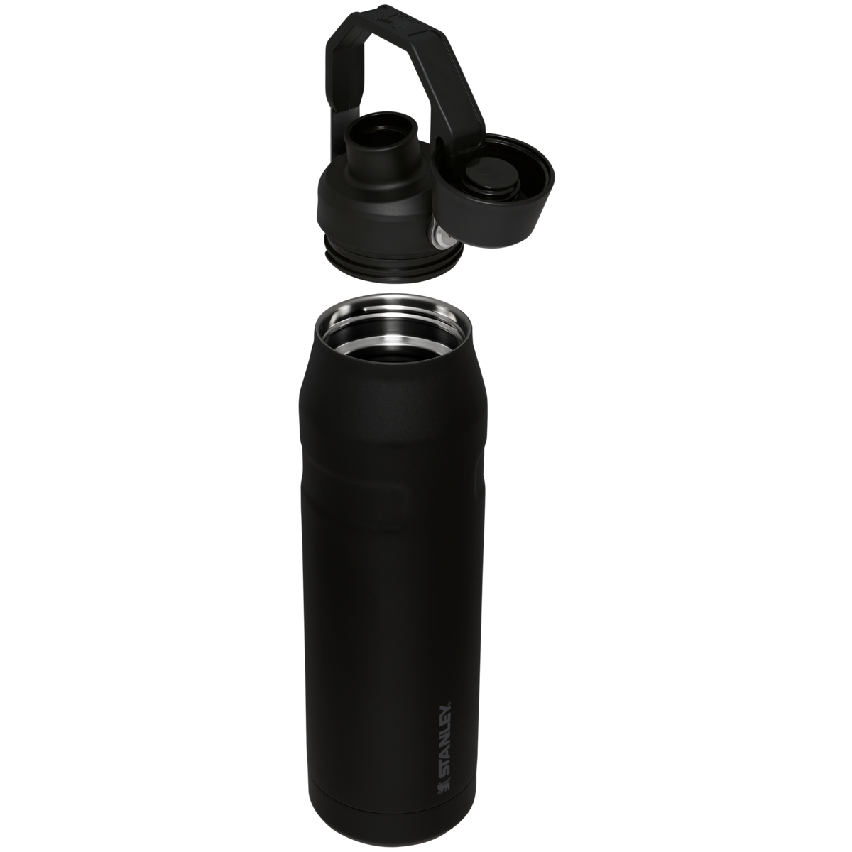 Stanley 1913 IceFlow™ Bottle with Fast Flow Lid 36 OZ in Black | Cross Section View