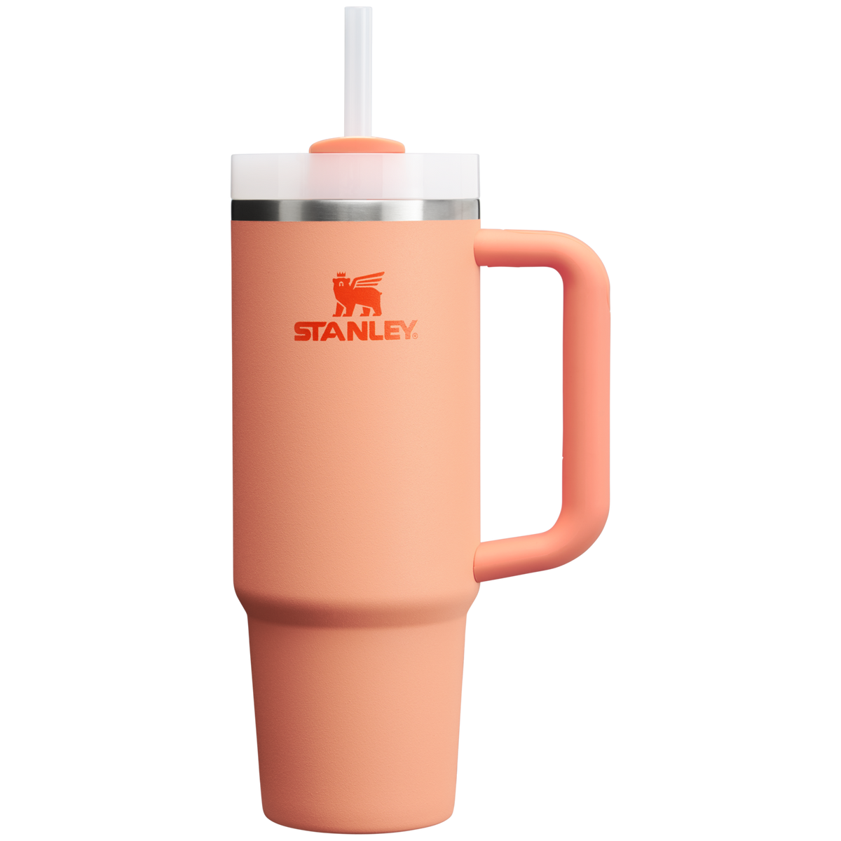 Stanley Quencher H2.O FlowState Tumbler Cup 30 OZ In Nectarine Orange