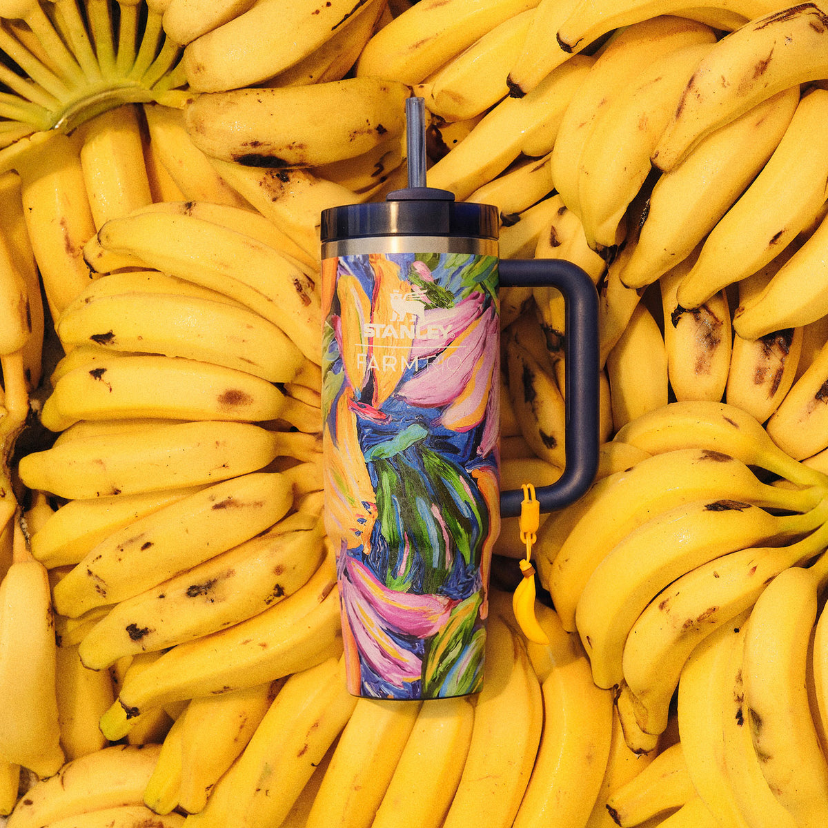 Stanley 1913 Stanley 1913 x FARM Rio Quencher® H2.0 Flowstate™ Tumbler 40 OZ in Farm Rio Painted Bananas | View 4