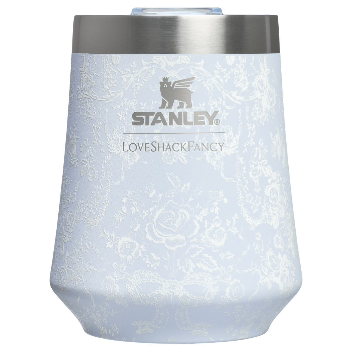 Stanley 1913 Stanley 1913 x LoveShackFancy Holiday Reserve All Day Wine Set 34 OZ 11 OZ in Toscana Toile Alpine Blue | Front View