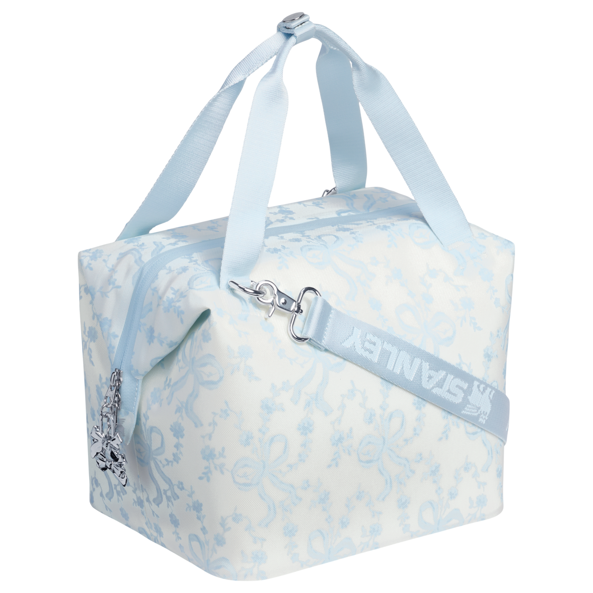 Stanley 1913 Stanley 1913 x LoveShackFancy Holiday All Day Julienne Mini Cooler 10 Can 7.4 QT 7.0 L in Coquette Bow Winter Ice | Back View