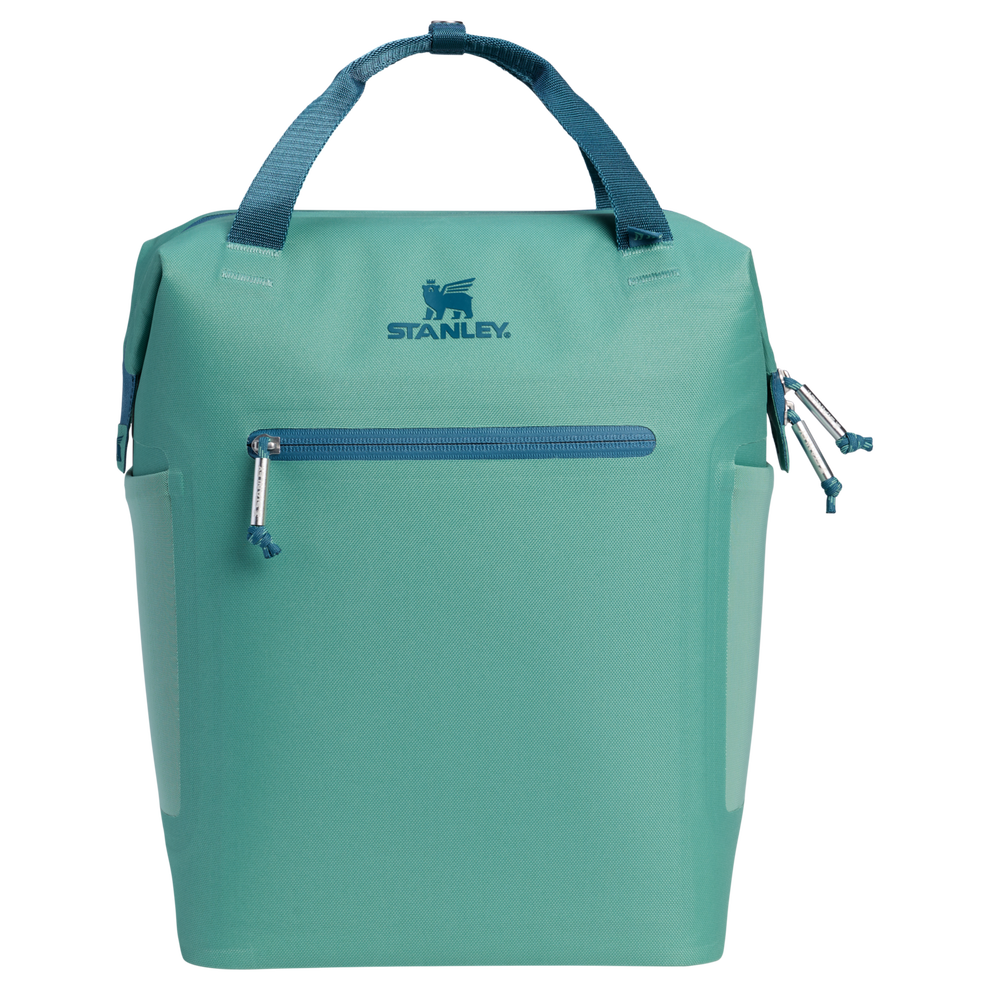 Stanley 1913 The All Day Madeleine Mini Cooler Backpack 20 Can 14 QT 13.2 L in Spring Green | Front View