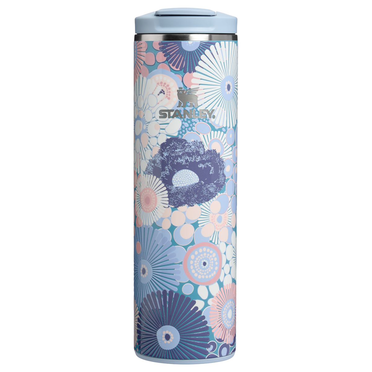 Stanley 1913 The Transit Flip Top Mug 16 OZ in Blue Dream Wildflower | Front View