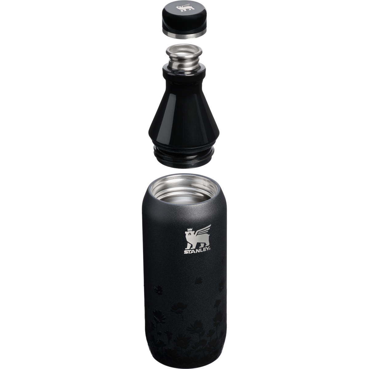 Stanley 1913 The All Day Slim Luxe Bottle 12 OZ in Midnight Ruby | Cross Section View