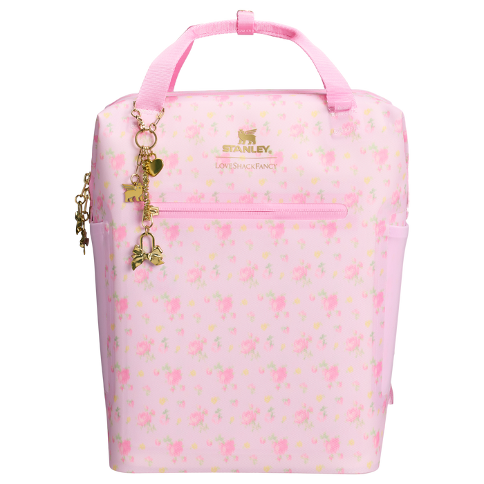 Stanley 1913 Stanley 1913 x LoveShackFancy All Day Madeleine Mini Cooler Backpack 20 Can 14 QT 13.2 L in Ibiza Sunset | Front View