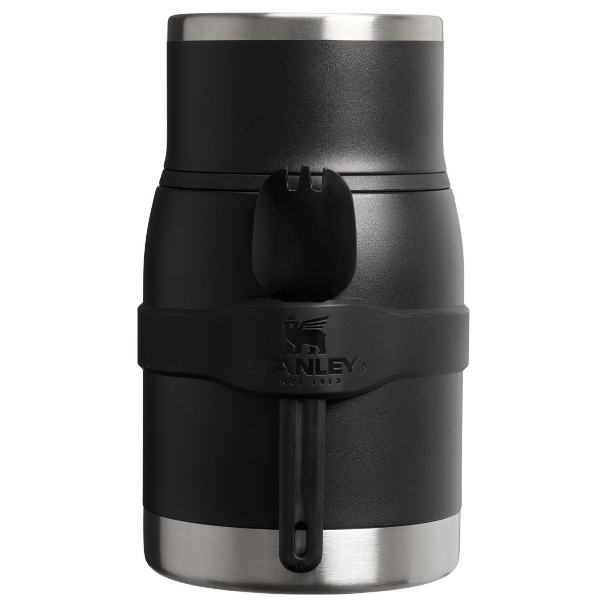 Stanley 1913 Adventure To-Go Food Jar + Spork 24 OZ in Black 2.0 | Front View