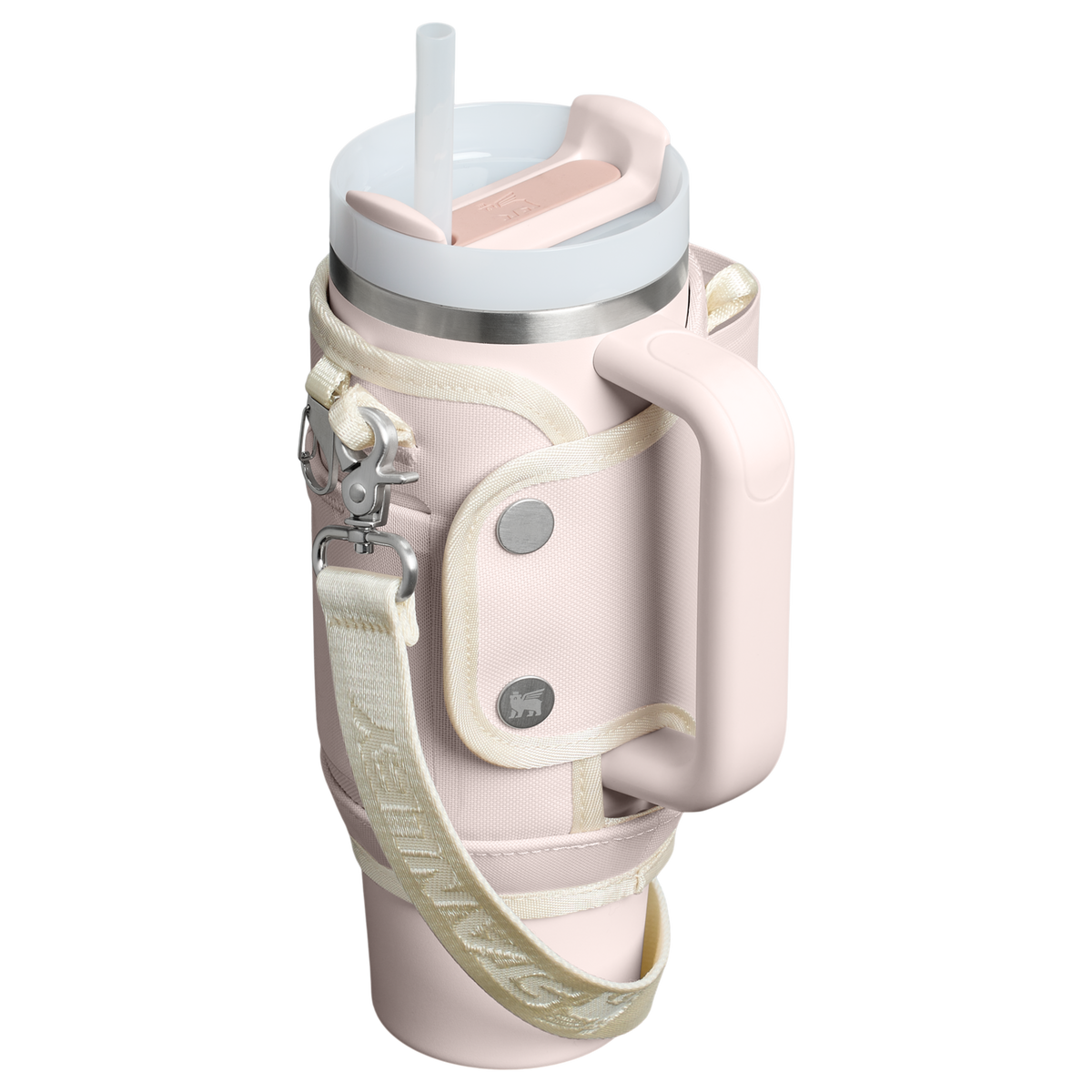 Stanley 1913 The All Day 30 OZ Quencher Carry-All in Rose Quartz | Back View
