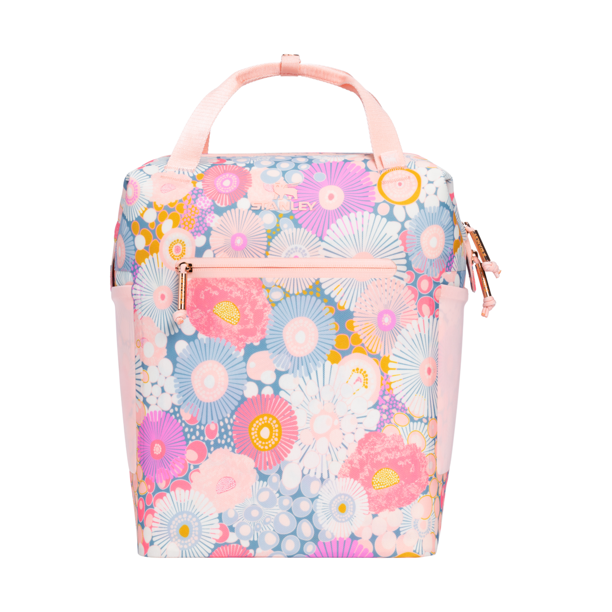 Stanley 1913 The All Day Madeleine Mini Cooler Backpack 14 QT 13.2 L in Sorbet Wildflower | Front View