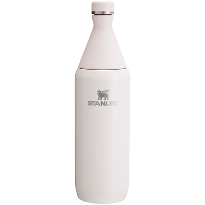 Stanley 1913 All Day Slim Bottle 34 OZ in Rose Quartz Gloss | Front View
