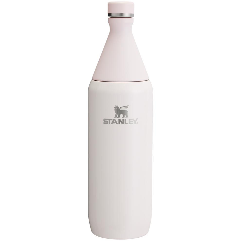 Stanley 1913 All Day Slim Bottle 34 OZ in Rose Quartz Gloss | Front View