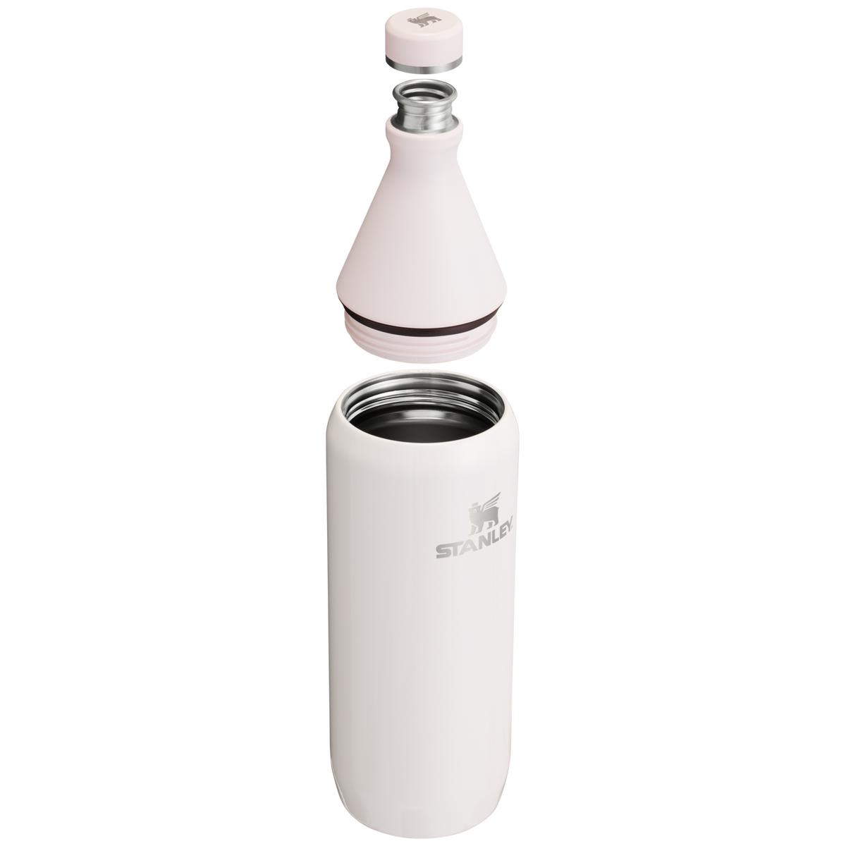 Stanley 1913 All Day Slim Bottle 34 OZ in Rose Quartz Gloss | Cross Section View