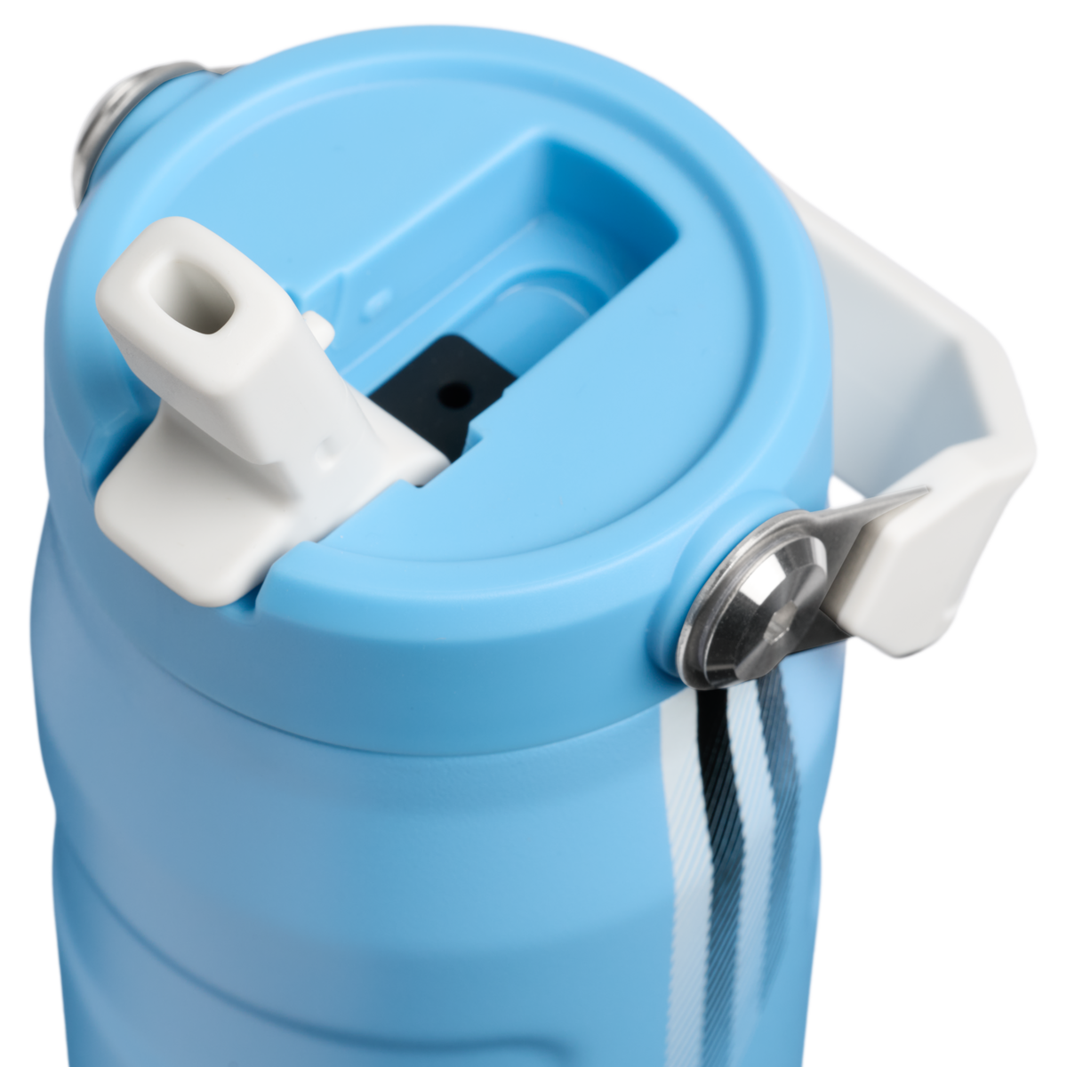 Stanley 1913 The Country Collection IceFlow™ Aerolight Flip Straw Bottle 24 OZ in Team Light Blue White | Lid Detailed View