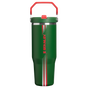 Swatch for Stanley 1913 The Country Collection IceFlow™ Tumbler 30 OZ in Team Dark Green Red | Front View
