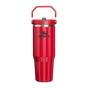 Swatch for Stanley 1913 The IceFlow™ Flip Straw Tumbler 30 OZ in Rouge Holiday Stripe | Front View