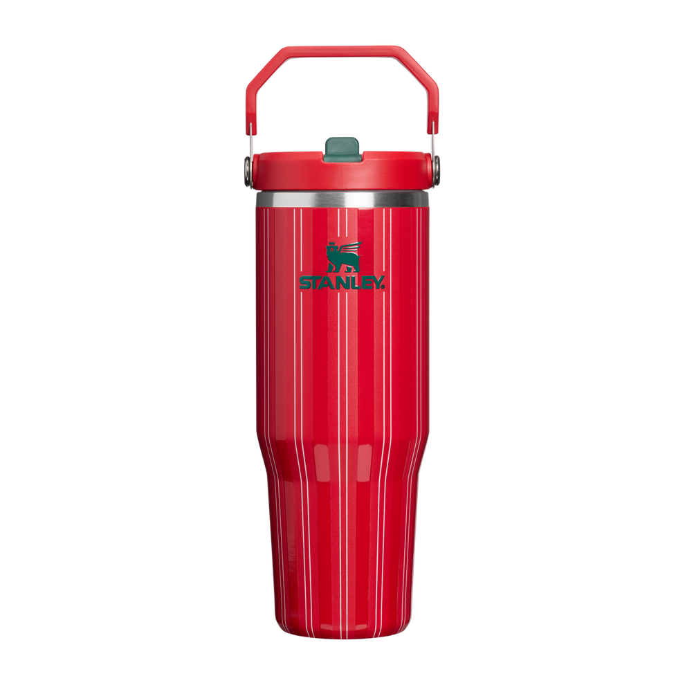 Stanley 1913 The IceFlow™ Flip Straw Tumbler 30 OZ in Rouge Holiday Stripe | Front View