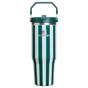 Swatch for Stanley 1913 The IceFlow™ Flip Straw Tumbler 30 OZ in Wintergreen Peppermint Stripe | Front View