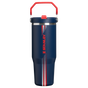 Swatch for Stanley 1913 The Country Collection IceFlow™ Tumbler 30 OZ in Team Navy Red | Front View