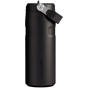Swatch for Stanley 1913 The IceFlow™ Bottle with Flip Straw Lid 16 OZ in Black 2.0 | Front View