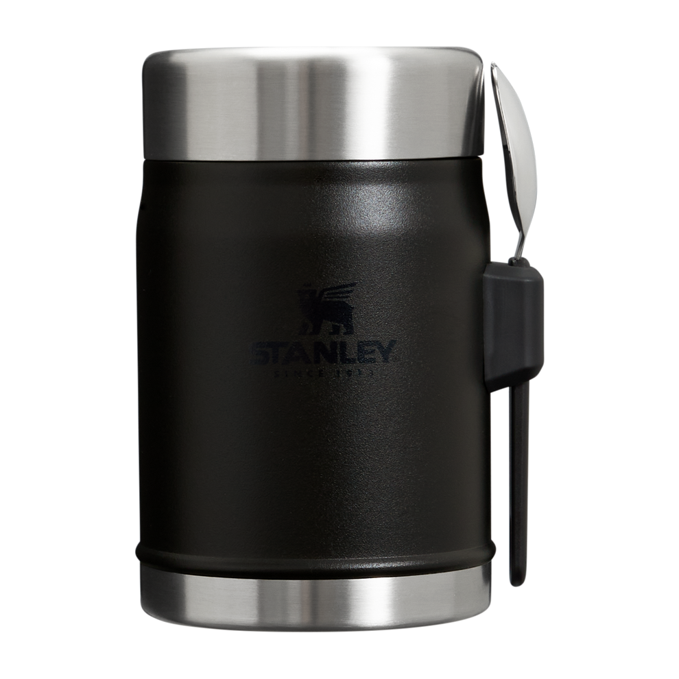 Stanley 1913 Classic Legendary Food Jar + Spork 14 OZ in Black 2.0 | Front View
