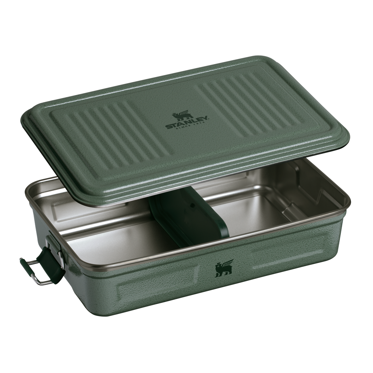 Stanley 1913 Classic Legendary Useful Box 4.3 QT in Hammertone Green | Cross Section View