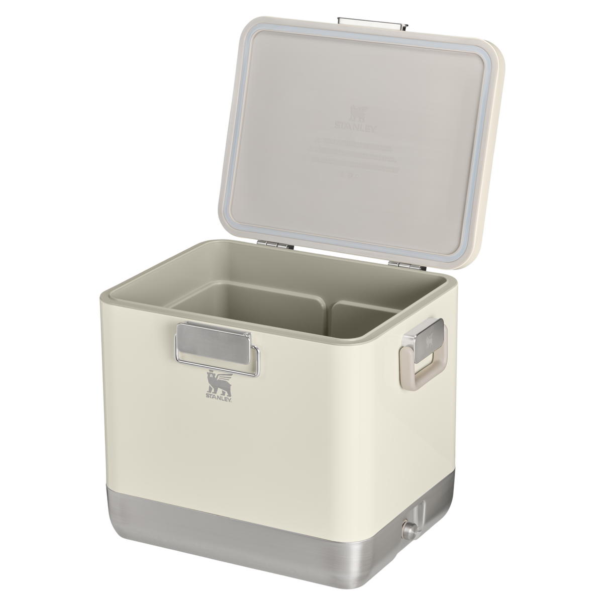 Stanley 1913 The Lifted Spirits™ Steel Cooler 55 QT in Cream Gloss | Open View