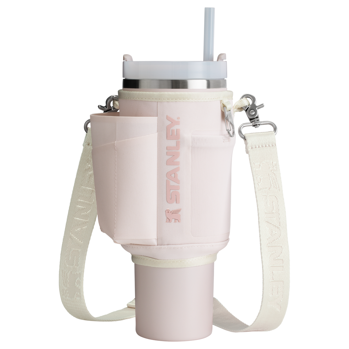 Stanley 1913 The All Day 40 OZ Quencher Carry-All in Rose Quartz | Front View