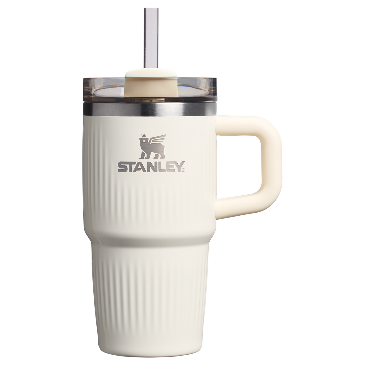 Stanley 1913 The Quencher® H2.0 Fluted Tumbler with Handle 20 OZ in Cream Gloss | Front View