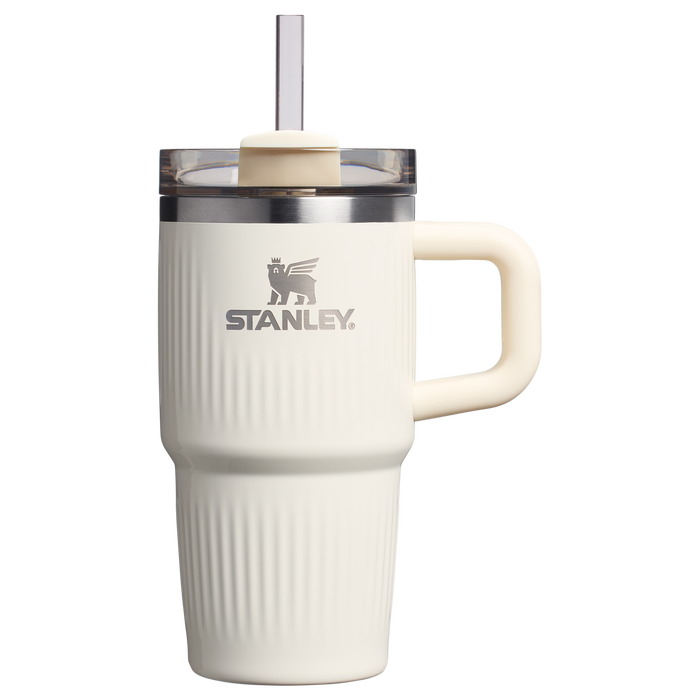 Stanley 1913 The Quencher® H2.0 Fluted Tumbler with Handle 20 OZ in Cream Gloss | Front View