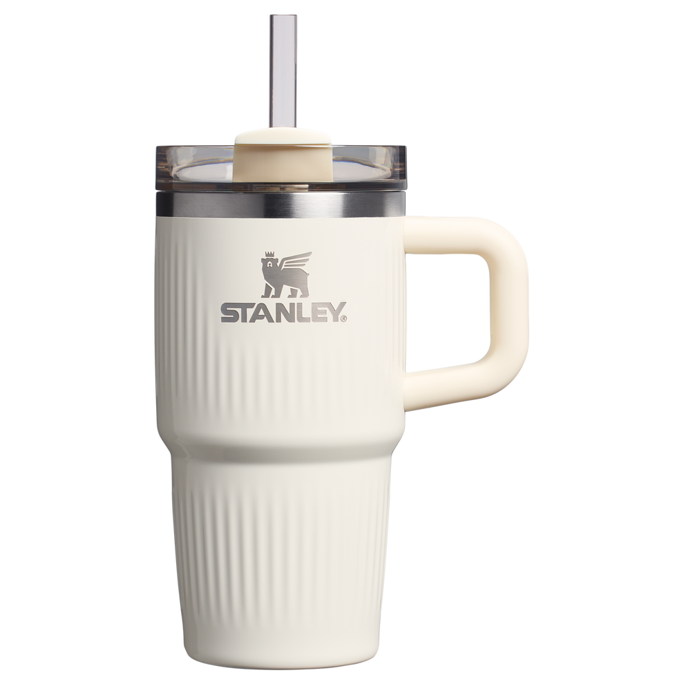 Stanley 1913 The Quencher® H2.0 Fluted Tumbler with Handle 20 OZ in Cream Gloss | Front View