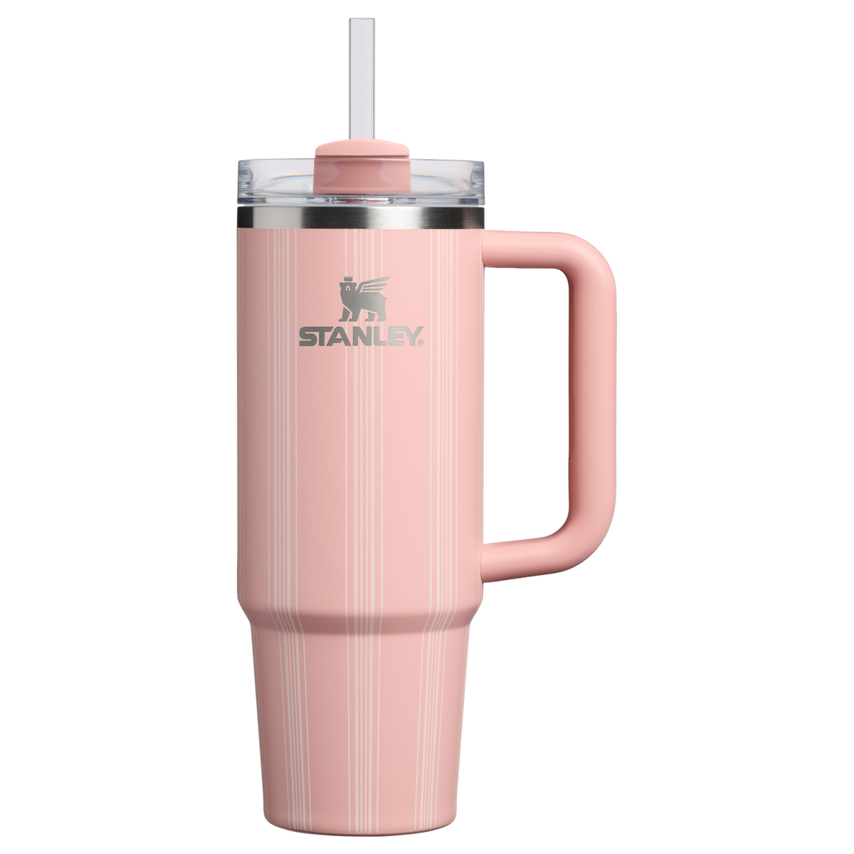 Stanley 1913 The Quencher H2.0 Flowstate™ Tumbler 30 OZ in Peach Rose Picnic Stripe | Front View