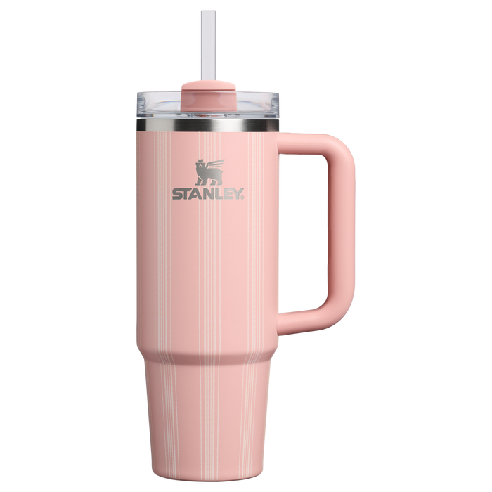 Stanley 1913 The Quencher H2.0 Flowstate™ Tumbler 30 OZ in Peach Rose Picnic Stripe | Front View