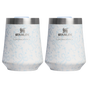 Swatch for Stanley 1913 Stanley 1913 x LoveShackFancy Holiday The Reserve Wine Tumbler Set 11 OZ (2-pack) in Coquette Bow Winter Ice | Front View