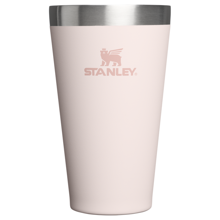 Stanley 1913 Adventure Stacking Beer Pint 16 OZ in Rose Quartz | Front View