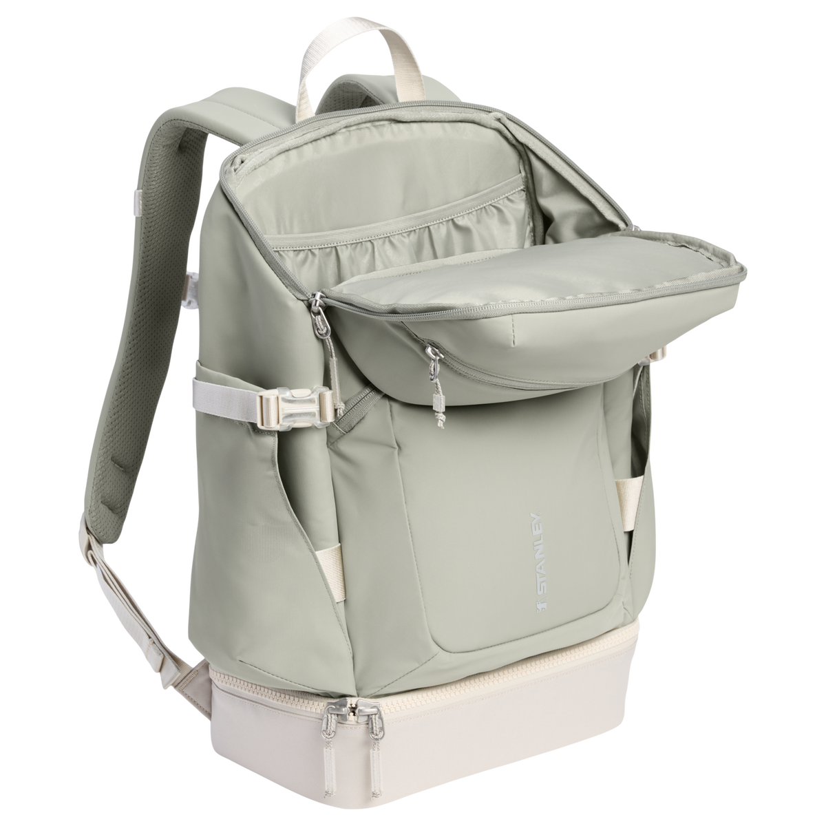 Stanley 1913 The Vitalize™ Backpack 30.9 QT in Sage Grey | Open View