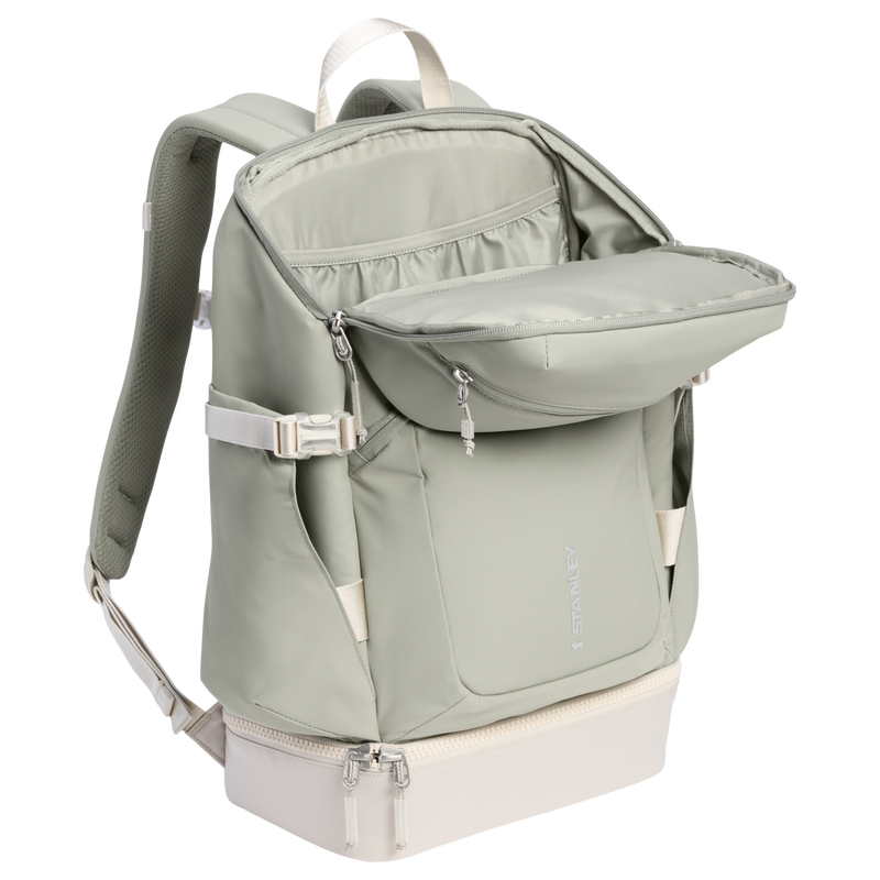 Stanley 1913 The Vitalize™ Backpack 30.9 QT in Sage Grey | Open View