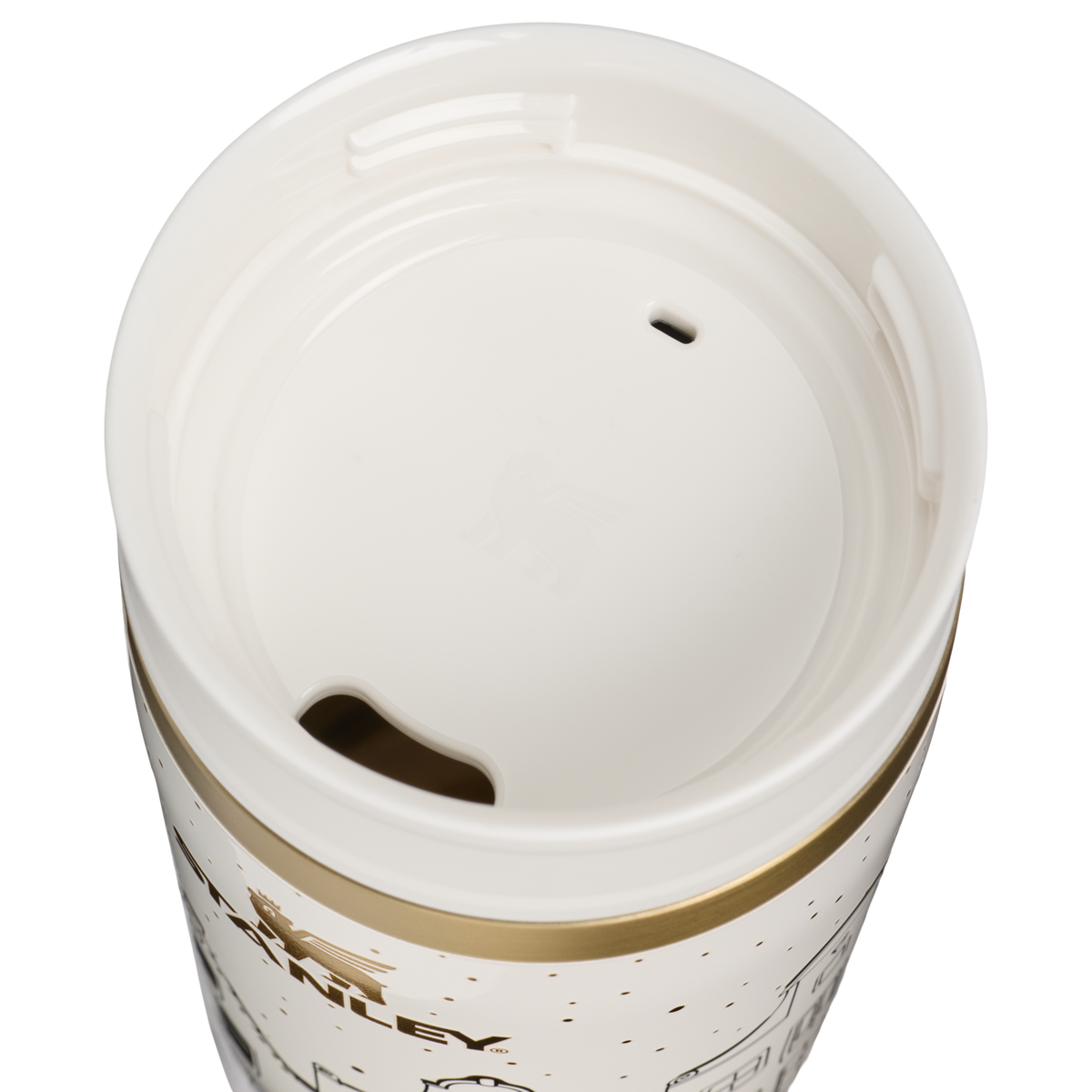 Stanley 1913 The Café-To-Go Travel Mug 12 OZ in Salt Gingerbread | Lid Detailed View