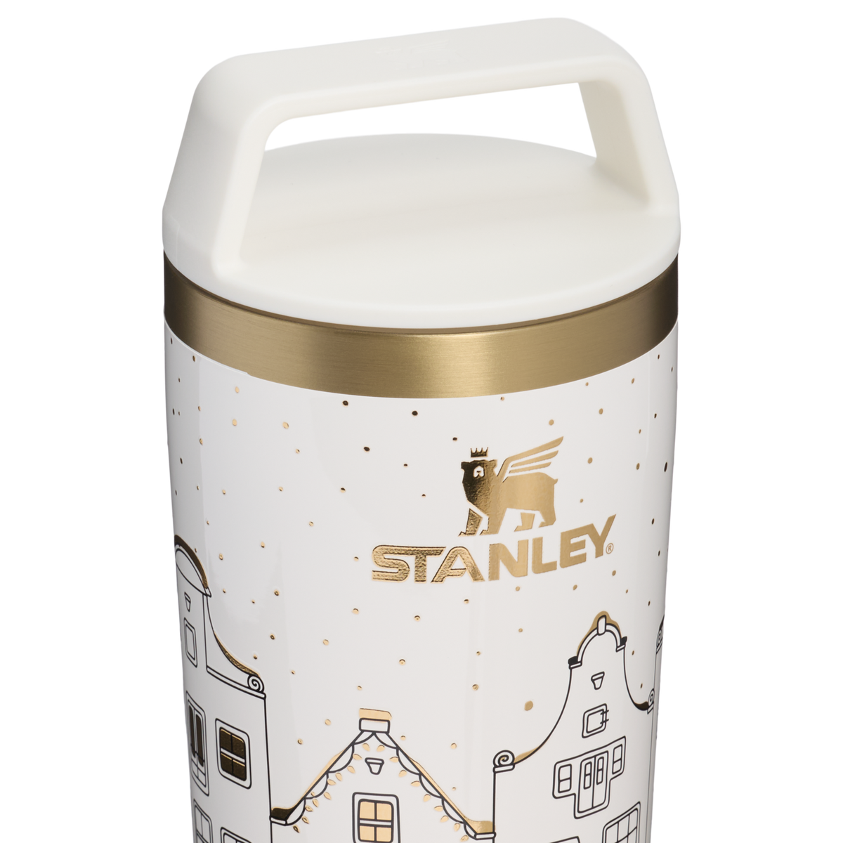 Stanley 1913 The Café-To-Go Travel Mug 12 OZ in Salt Gingerbread | Lid Detailed View
