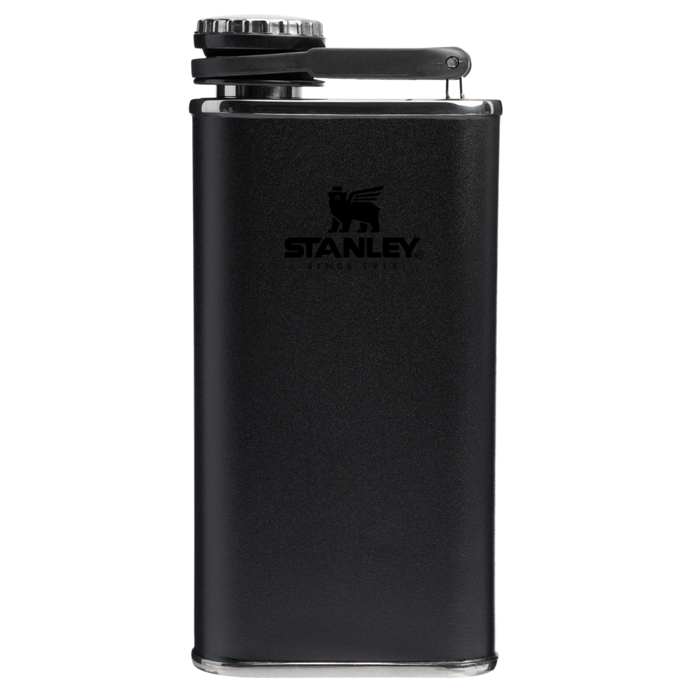 Stanley 1913 Classic Easy Fill Wide Mouth Flask 8 OZ in Black 2.0 | Front View