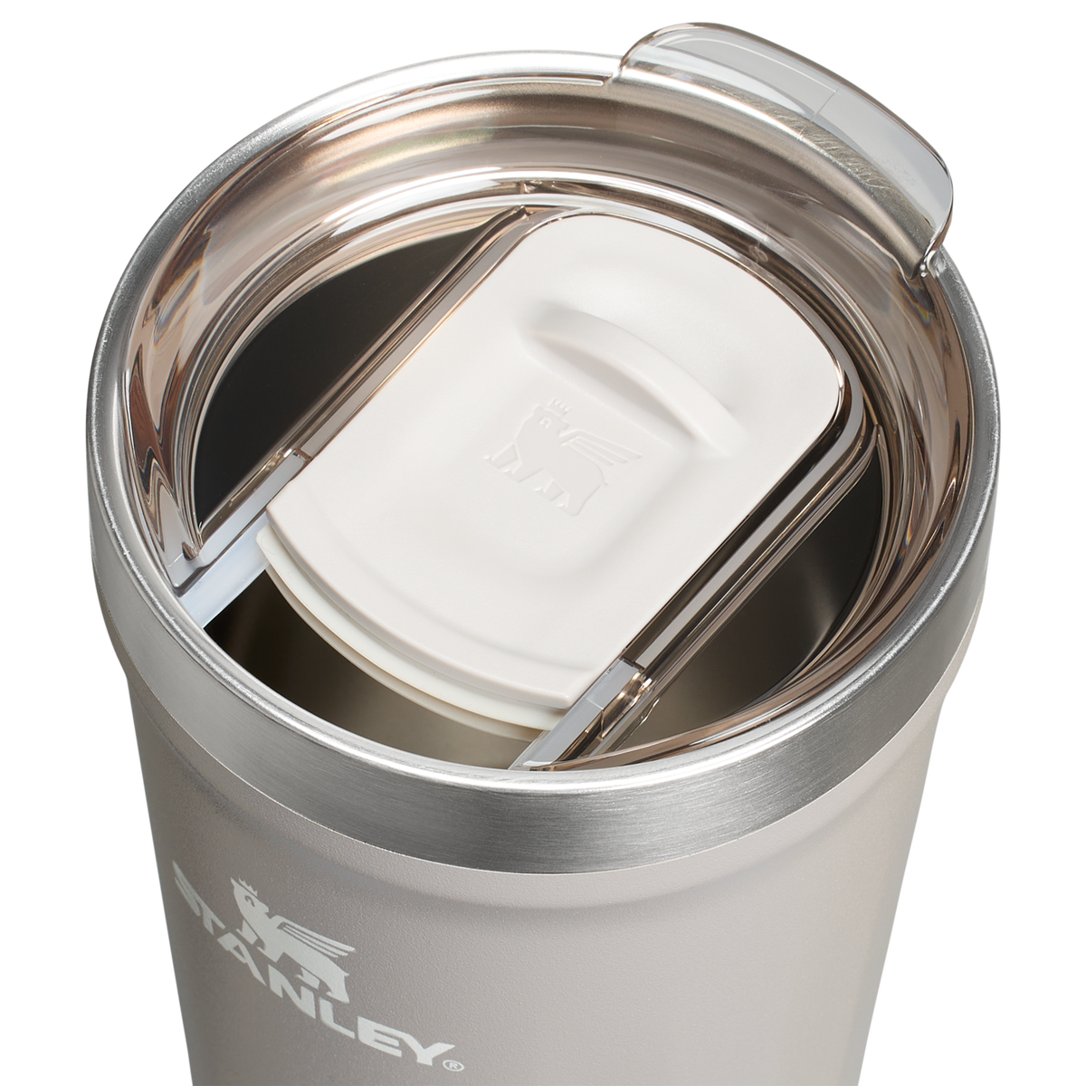 Stanley 1913 The Textured Everyday Tumbler 20 OZ in Ash | Lid Detailed View