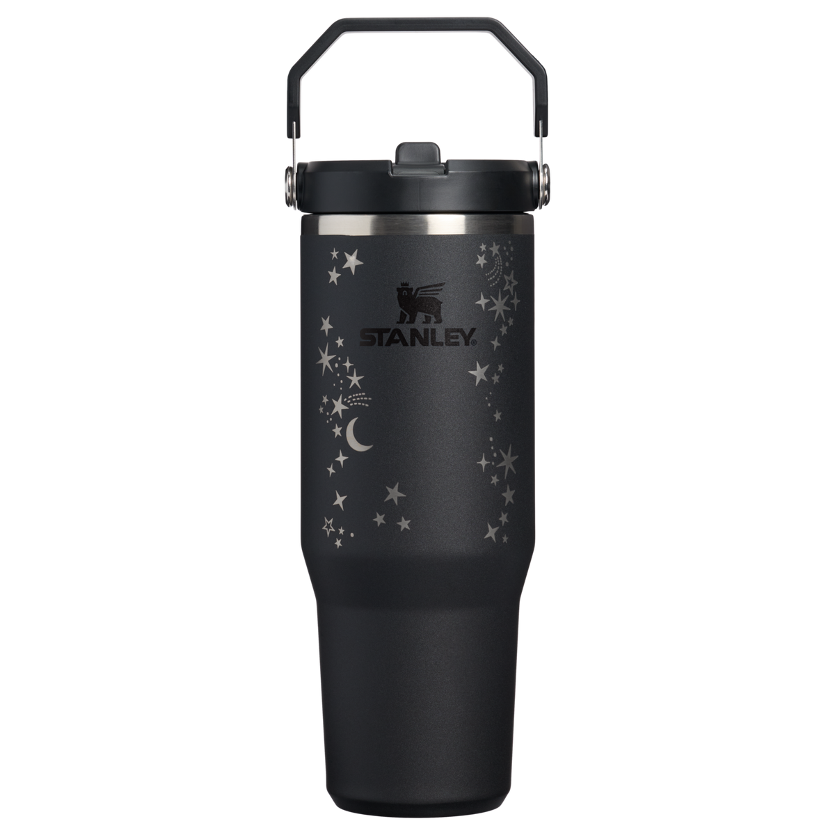 Stanley 1913 Halloween IceFlow®  Flip Straw Tumbler 2.0 30 OZ in Black Stardust | Front View
