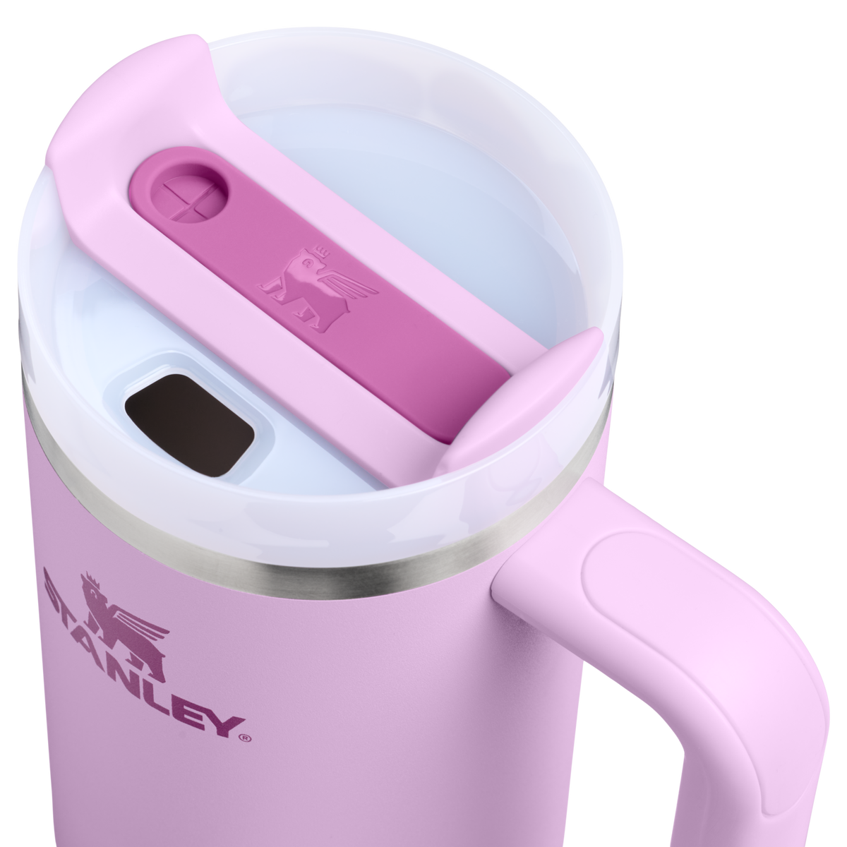 Stanley 1913 The Quencher H2.0 Flowstate™ Tumbler 30 OZ in Soft Orchid | Lid Detailed View