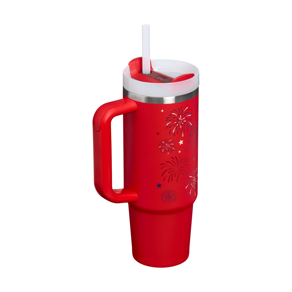 Stanley 1913 The Quencher H2.0 Flowstate™ Tumbler 30 OZ in Chili Red Fireworks | Back View