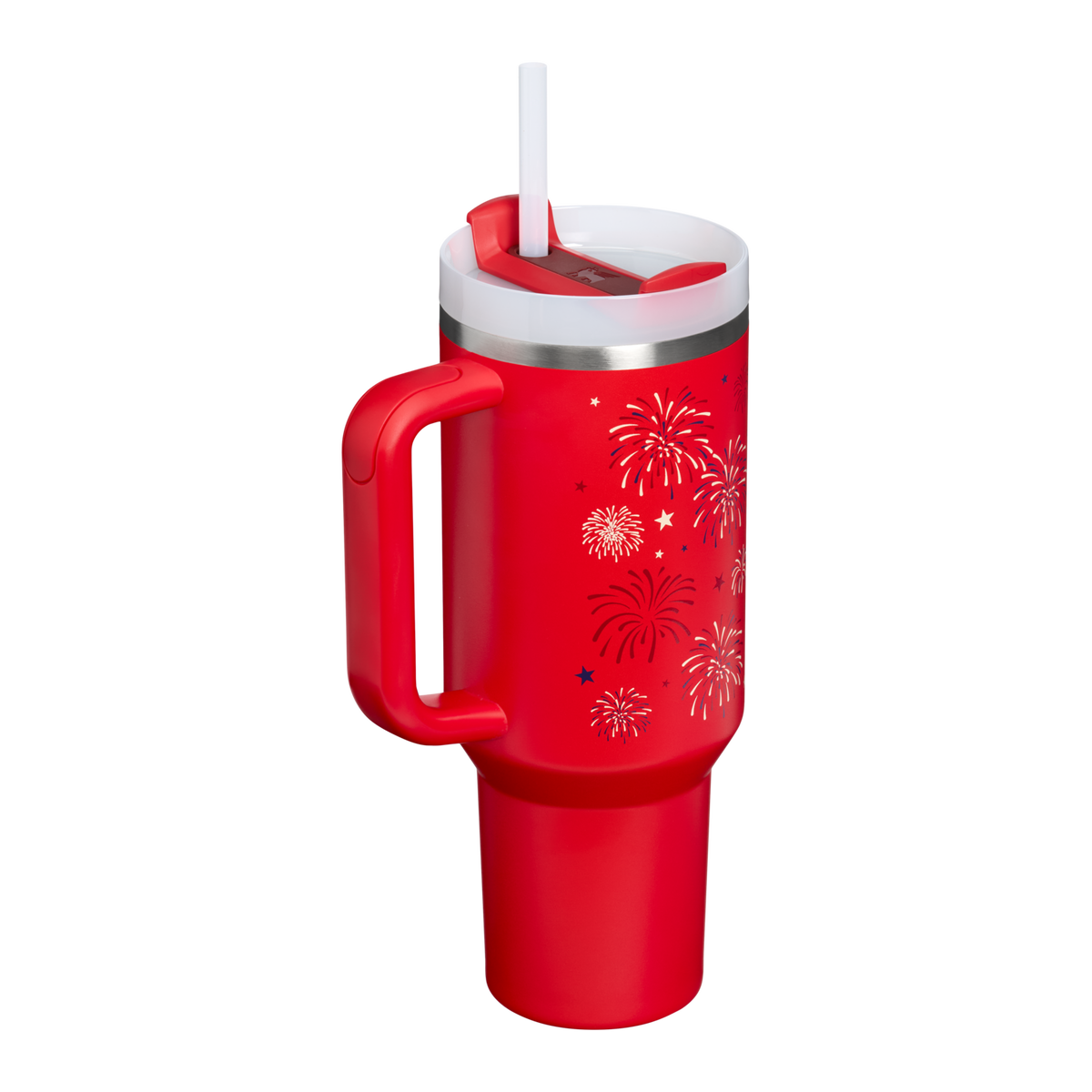 Stanley 1913 The Quencher H2.0 Flowstate™ Tumbler 40 OZ in Chili Red Fireworks | Back View