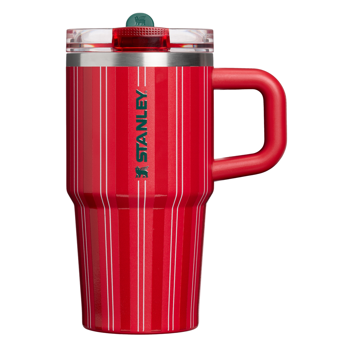 Stanley 1913 The Quencher® ProTour Flip Straw Tumbler 20 OZ in Rouge Holiday Stripe | Front View
