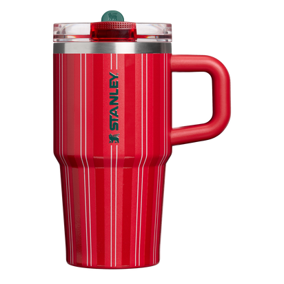 Stanley 1913 The Quencher® ProTour Flip Straw Tumbler 20 OZ in Rouge Holiday Stripe | Front View