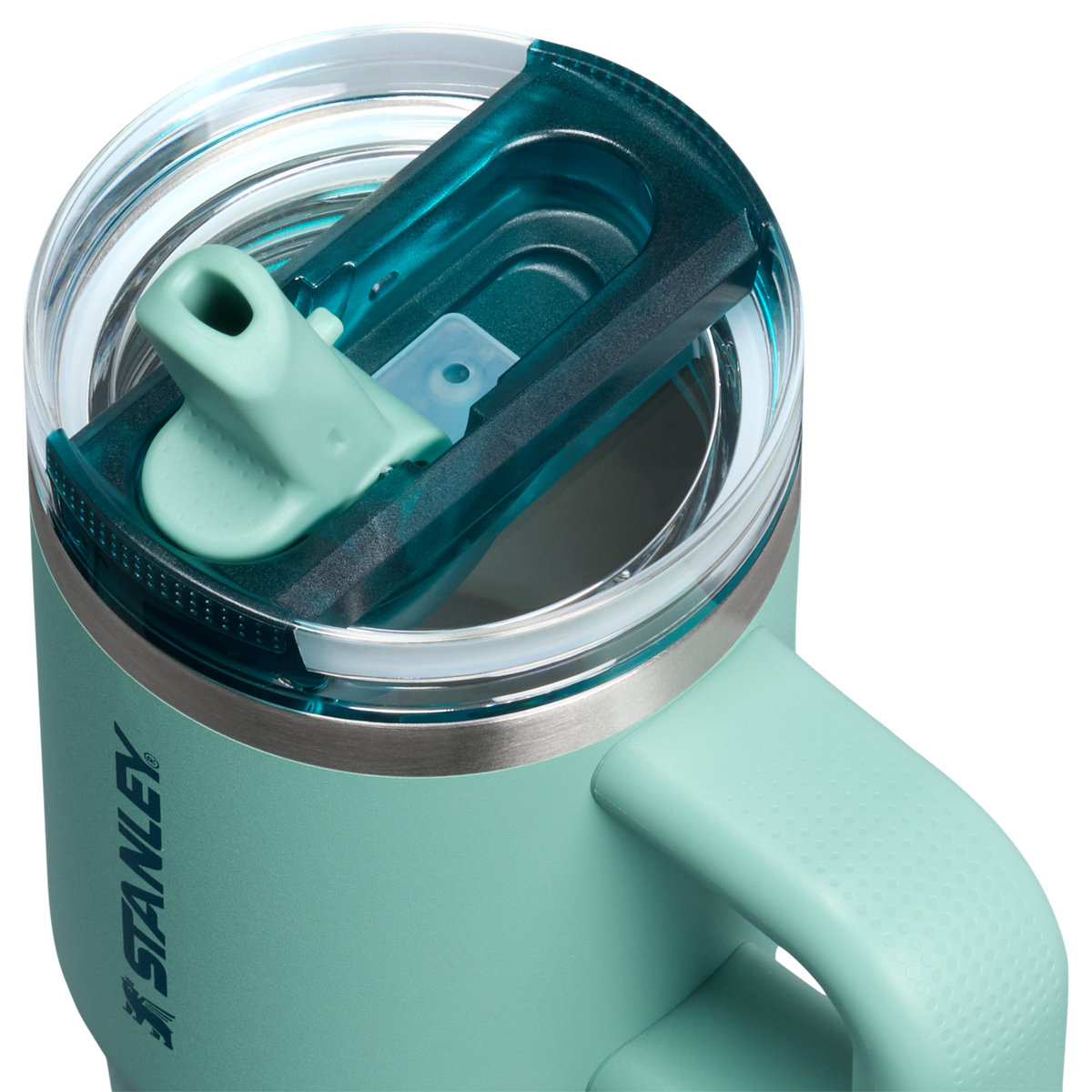 Stanley 1913 The Quencher ProTour Flip Straw Tumbler 14 OZ in Spring Green | Lid Detailed View