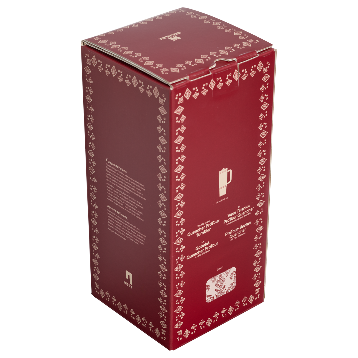 Stanley 1913 Stanley 1913 x Nest Quencher® ProTour Flip Straw Tumbler 30 OZ in Deepa Brown Sugar | Back View