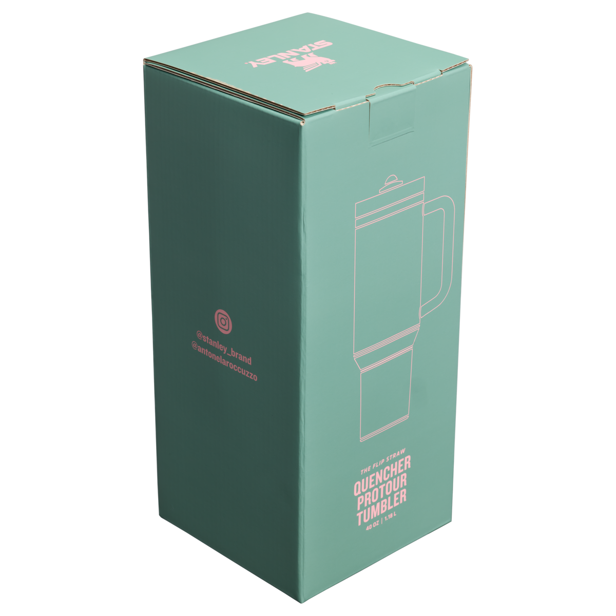Stanley 1913 Stanley 1913 x Antonela Quencher ProTour Flip Straw Tumbler 40 OZ in Antonela Green | Back View