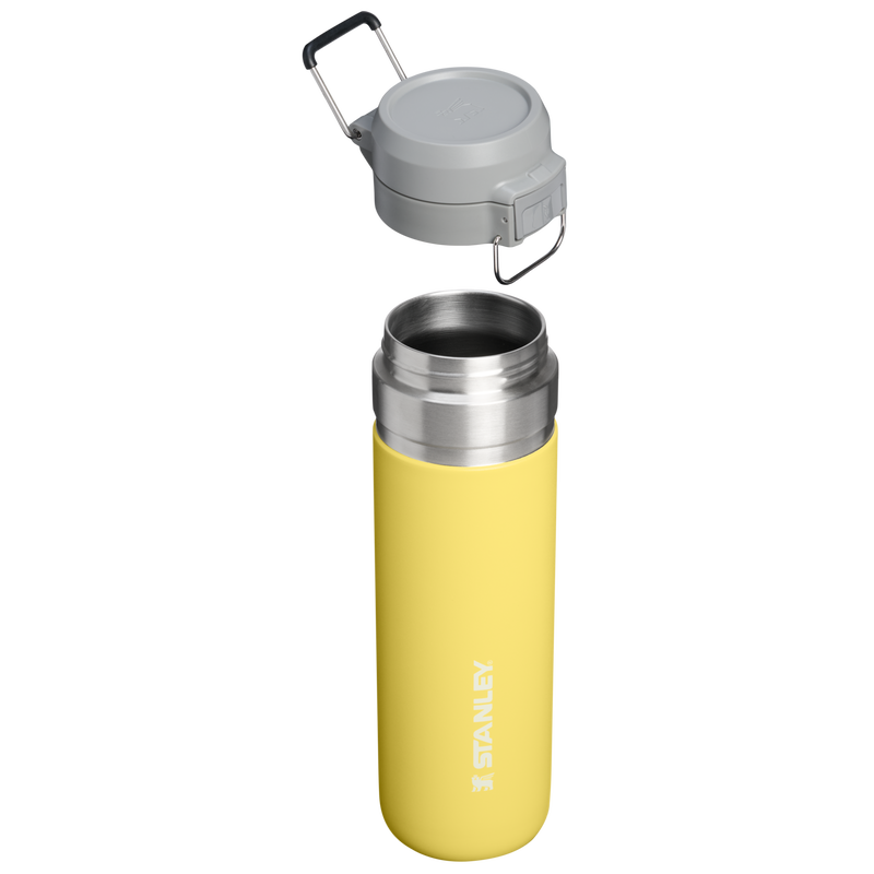 Stanley 1913 The Quick Flip Go Bottle 24 OZ in Daffodil | Cross Section View