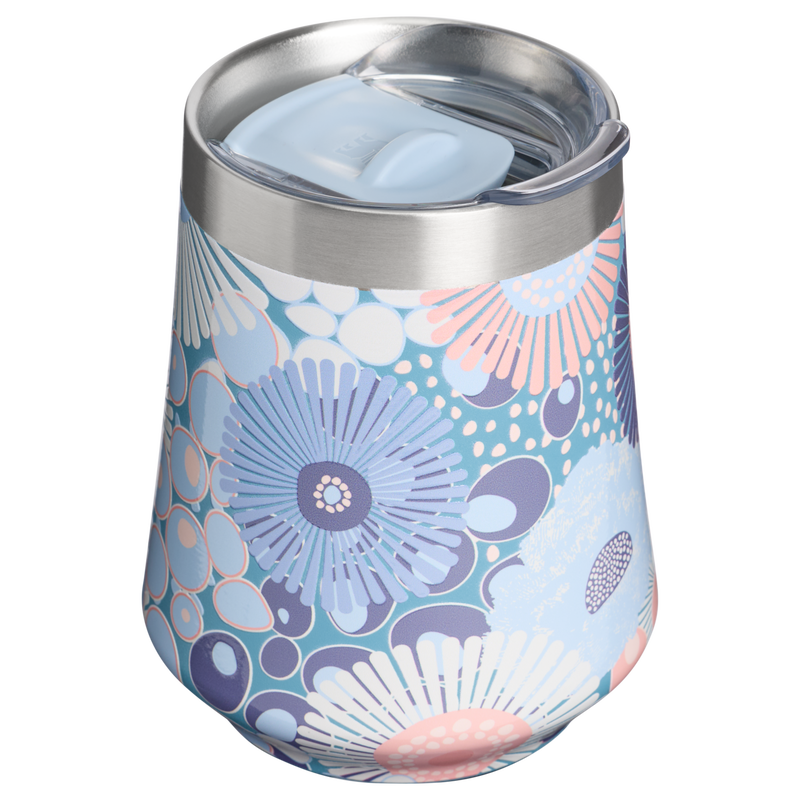 Stanley 1913 The Reserve Wine Tumbler 11 OZ in Blue Dream Wildflower | Back View
